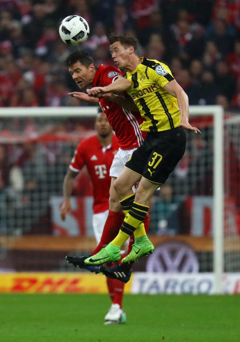 Borussia Dortmund's Ousmane Dembele scores their third goal