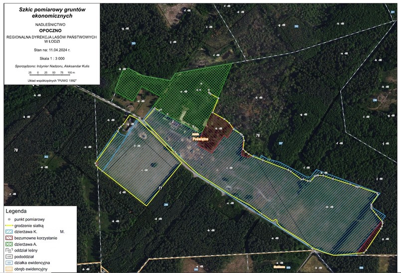 Mapa terenu, na który rodzina Roberta Telusa hoduje konie