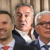 Milo Đukanović, Milojko Spajić i Andrija Mandić 