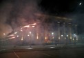 Fireworks launched protesters, explode near the Russian embassy during the protest in Kiev