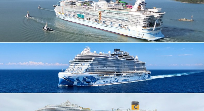 Mass-market cruise lines Royal Caribbean, Norwegian, and Carnival all target families.Royal Caribbean International, Norwegian Cruise Line, Brittany Chang/Business Insider