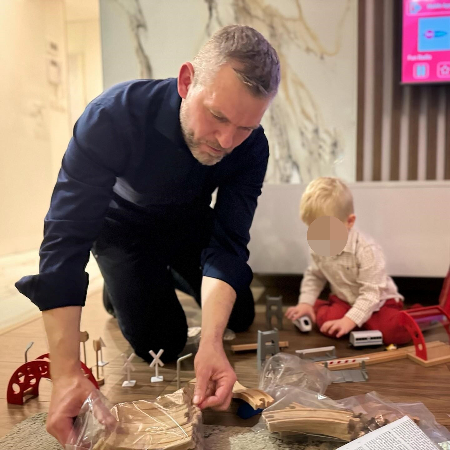 Pellegrini si v skutočnosti užíval chvíle v rodinnom kruhu.