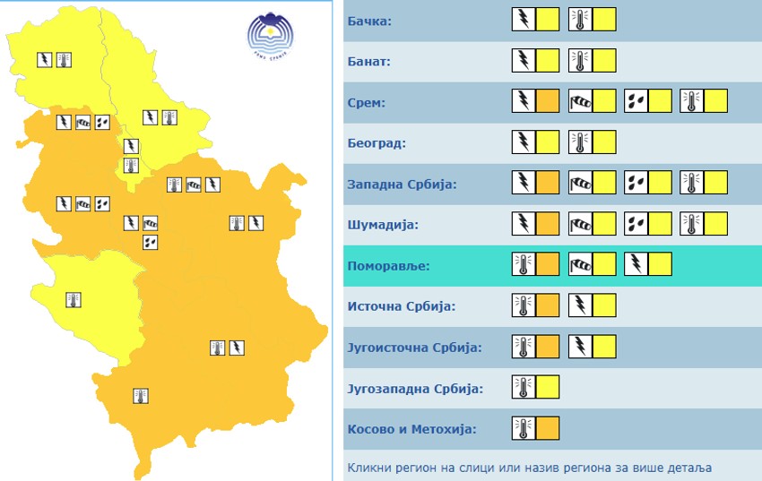 Meteoalarm 19. jul