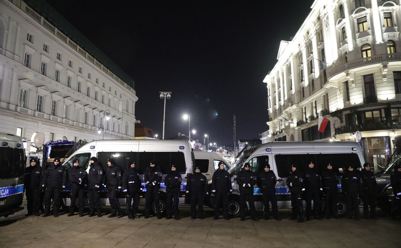 Policja na Krakowskim Przedmieściu