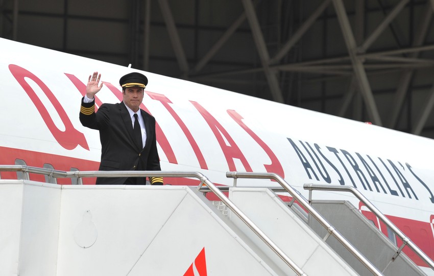 Džon Travolta u "Kvantasovom" boingu 707