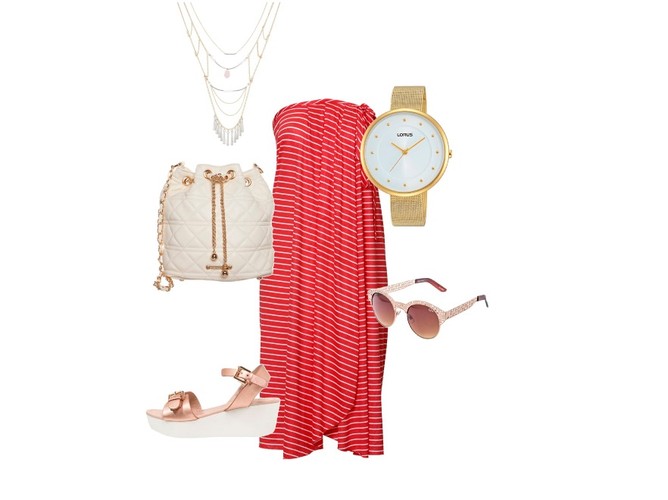 Modny duet czerwieni i złota. STYLIZACJA na niedzielny piknik z rodziną