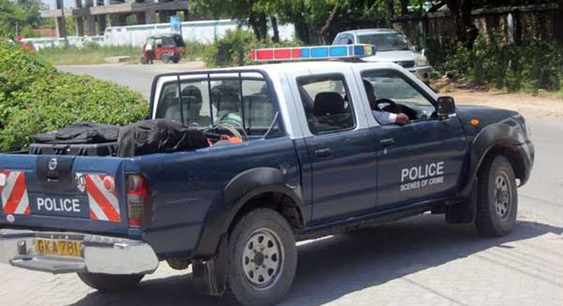 A police vehicle on patrol