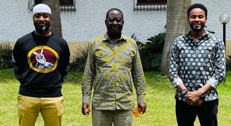 Hassan Joho, Sen. Abdul Haji visit Raila Odinga at his Karen residence (Photos)