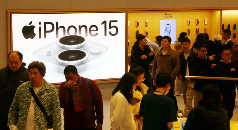 Apple iPhone sales are under pressure in China.CFOTO/Future Publishing/Getty Images