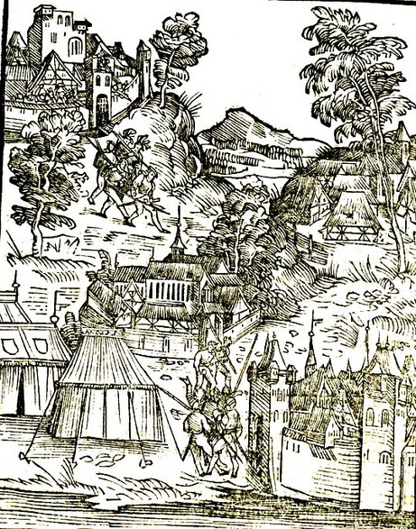 Walki wojsk polskich i moskiewskich, grafika z 1514 roku
