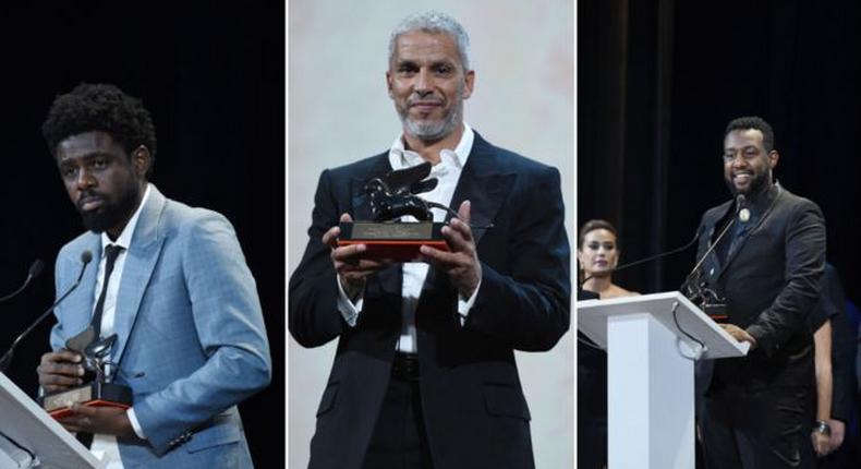 African filmmakers, Joel Kachi Benson, Amjad Abu Alala and Sami Bouajila won at this year's Venice Film Festival (BBC)