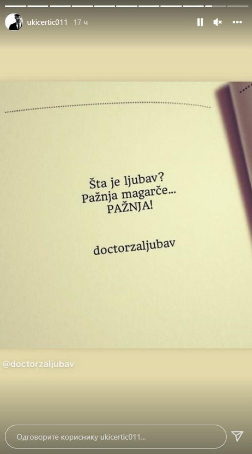 Instagram objave Uroša Ćertića