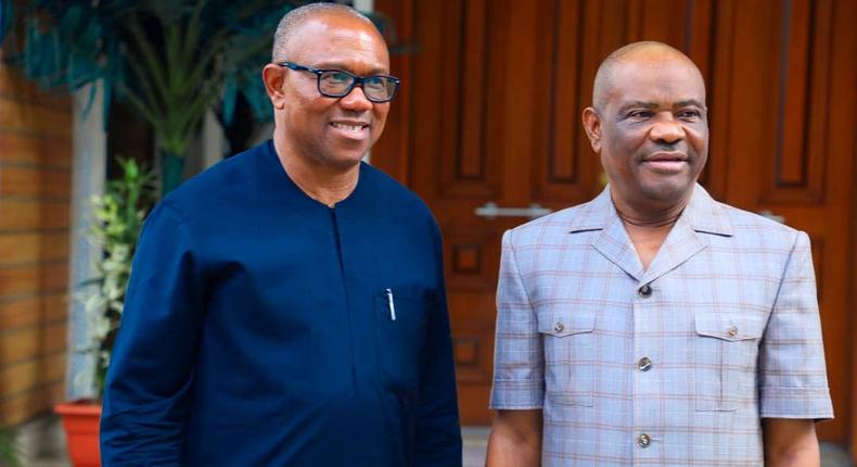 Labour Party Presidential candidate, Peter Obi visits Rivers State Governor, Nyesom Wike. [Twitter:Wike]