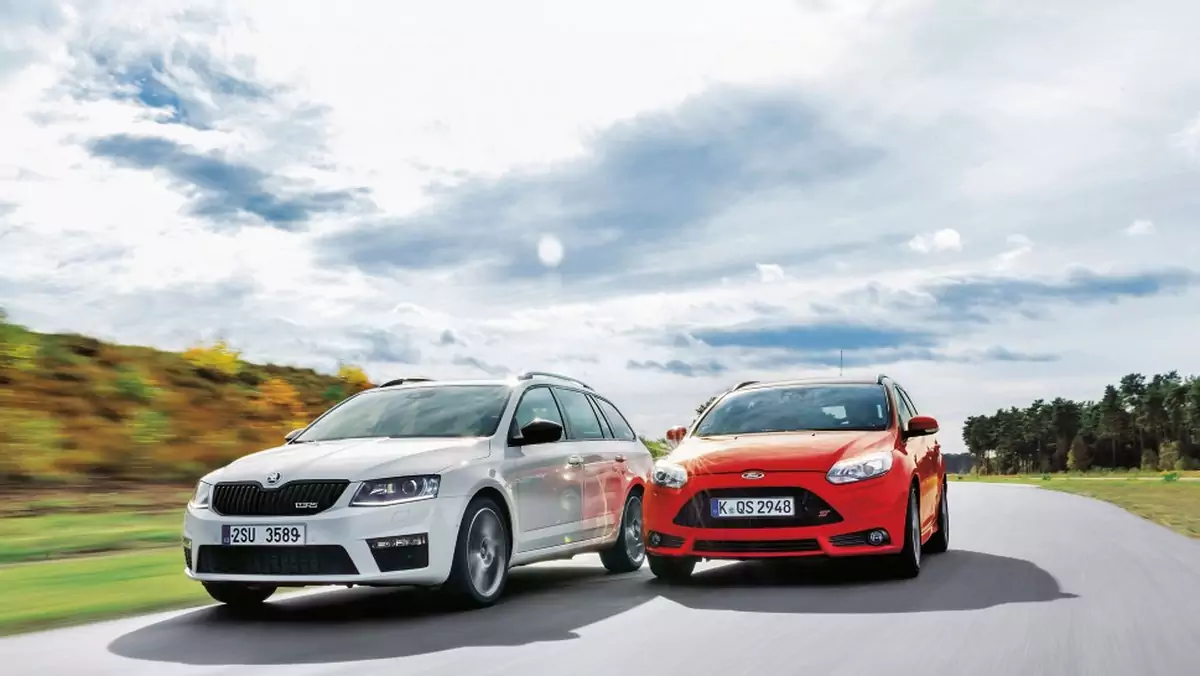 Ford Focus ST kontra Skoda Octavia RS: turborakiety  w rodzinnym  kamuflażu