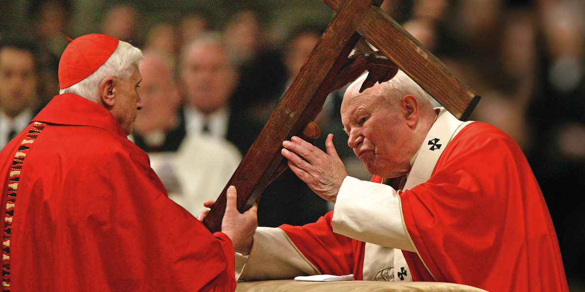 Jan Paweł II i kardynał Ratzinger