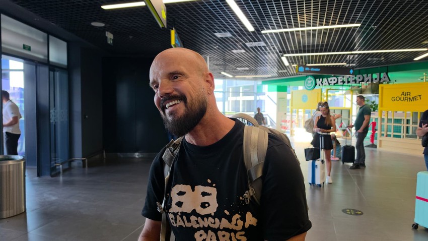 Boban Rajović na aerodromu 