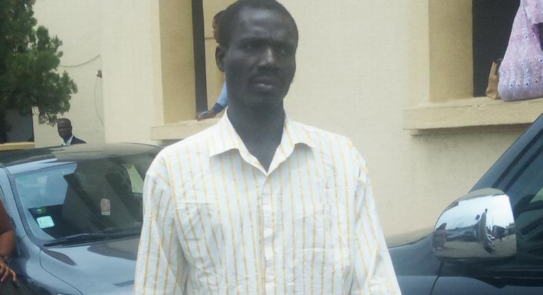 Abiodun Allen leaving an Ikeja High Court after being sentenced to death for killing Wale Allen, his younger brother (NAN)