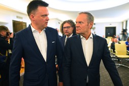 Szymon Hołownia i Donald Tusk