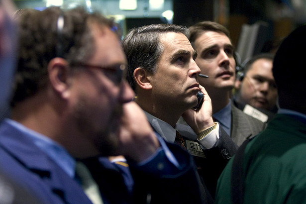 Zmartwione miny maklerów na NYSE