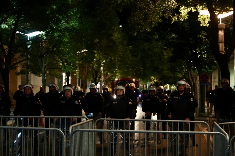 Protest ispred zgrade Vlade u Podgorici,