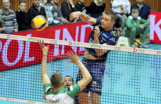 Krzysztof Rejno (C) i Łukasz Wiśniewski (P) z Grupa Azoty ZAKSA Kędzierzyn-Koźle