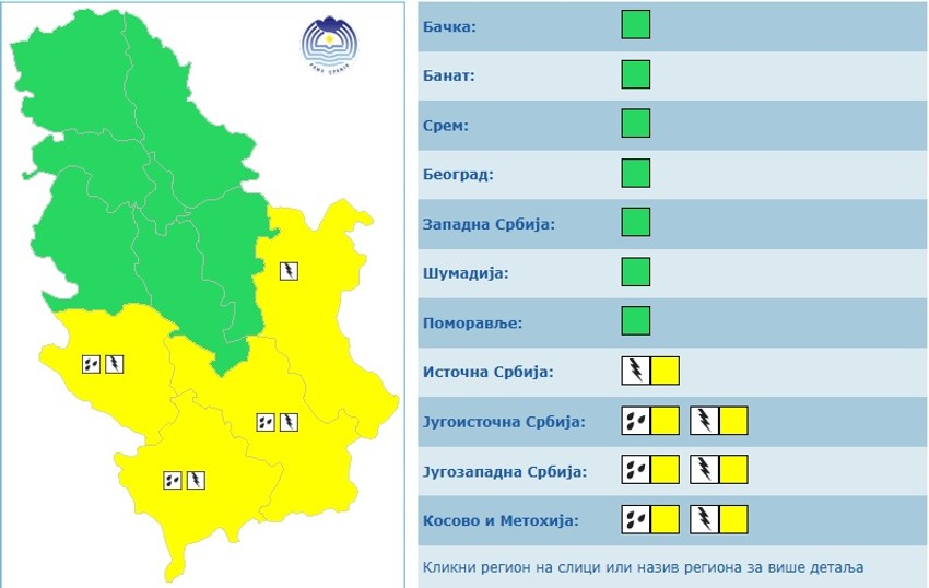 Meteoalarm, 27. april