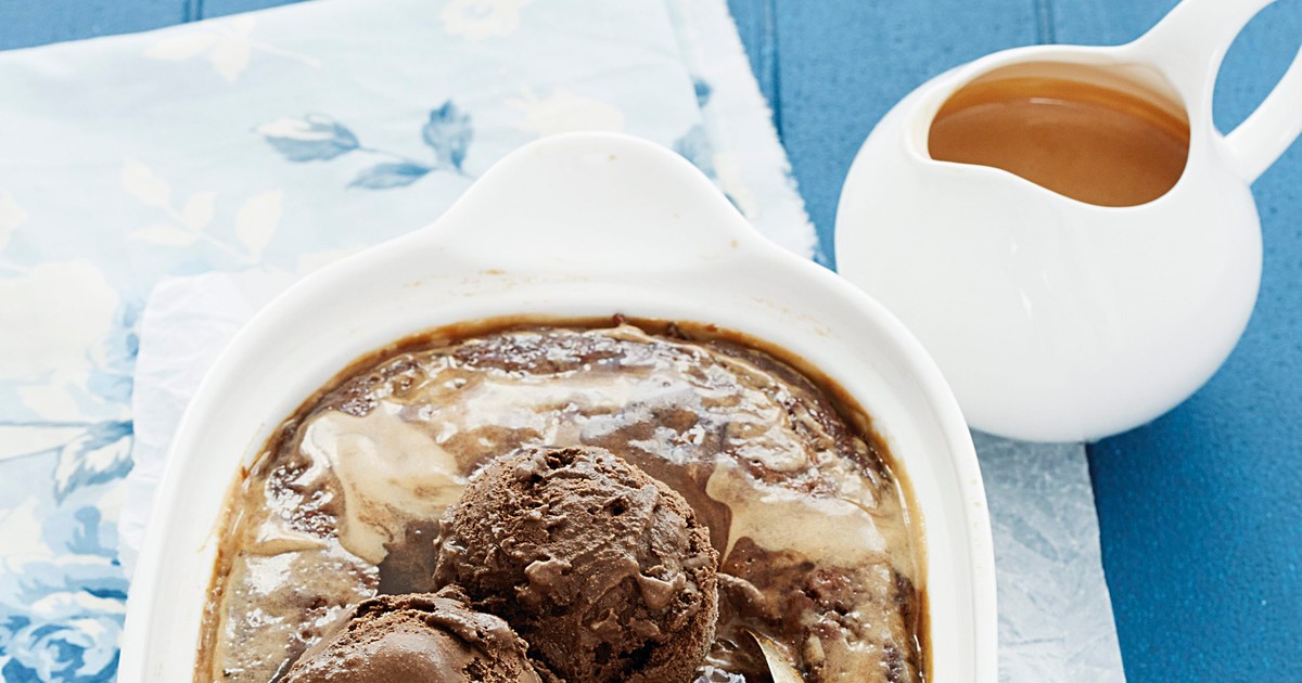 Zapiekany pudding czekoladowy z toffi Gotowanie