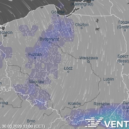 Pogoda w Polsce, poniedziałek 30.03