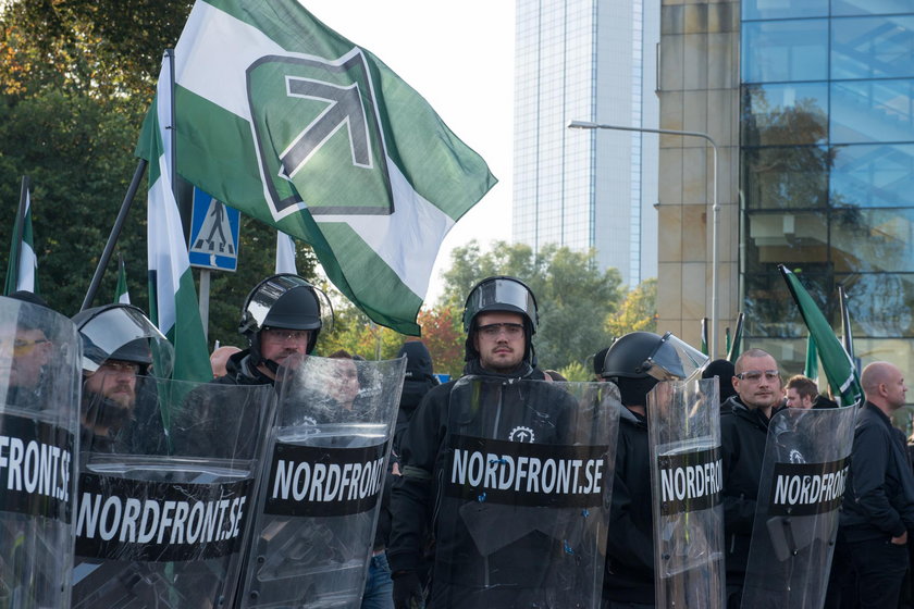 Nazi group Nordic Resistance Front rallies in Gothenburg
