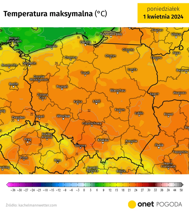 Na początku kwietnia temperatura nadal może przekraczać 20 st. C