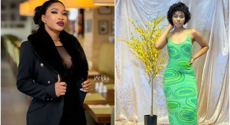 Nollywood actress Tonto Dikeh and Instagram influencer Janemena [Instagram/TontoDikeh] [Instagram/Janemena]