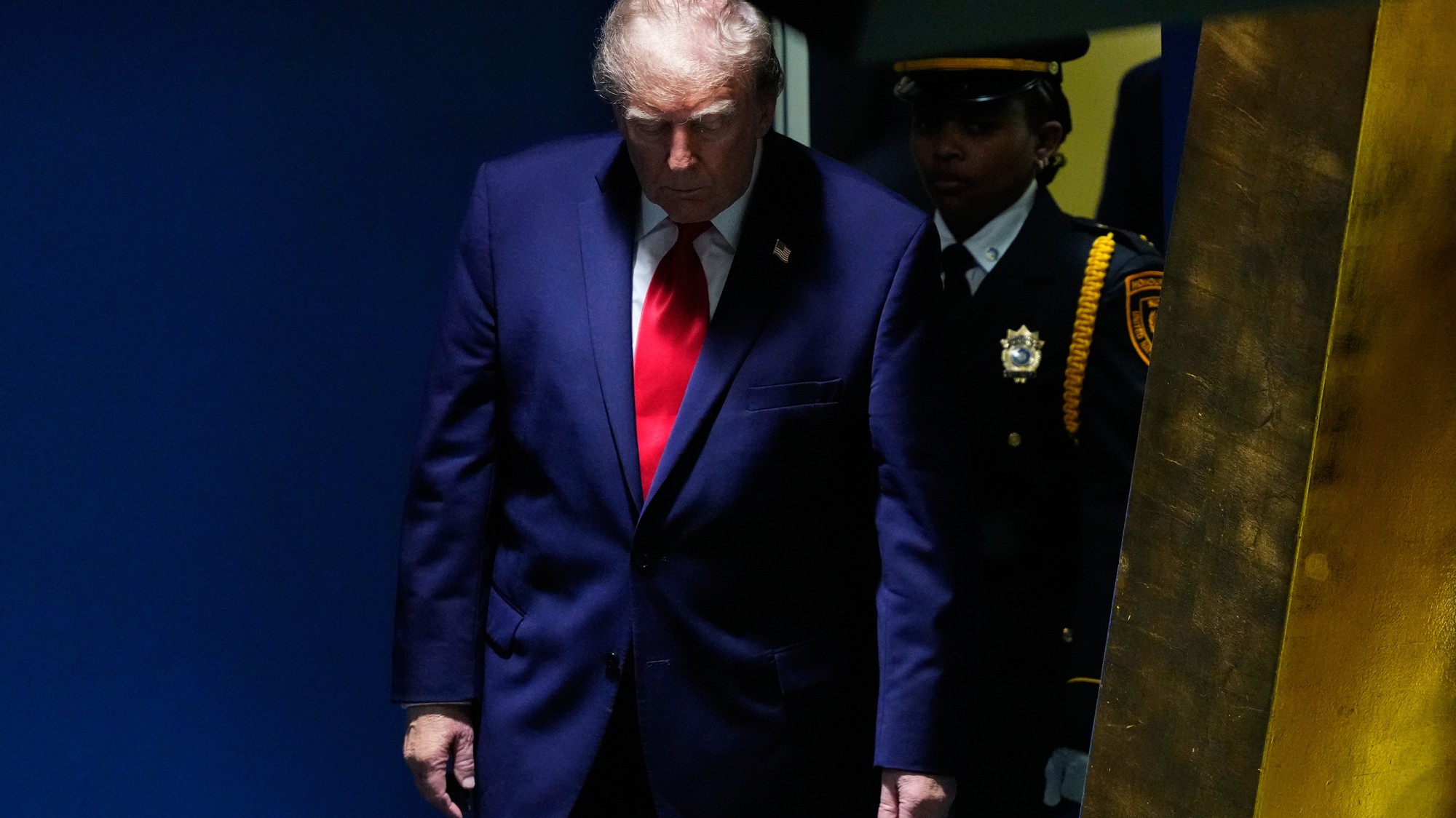 Americký prezident Donald Trump prichádza pred príhovorom na 81. zasadnutí Valného zhromaždenia Organizácie Spojených národov (VZ OSN) v New Yorku v utorok 22. septembra 2026.