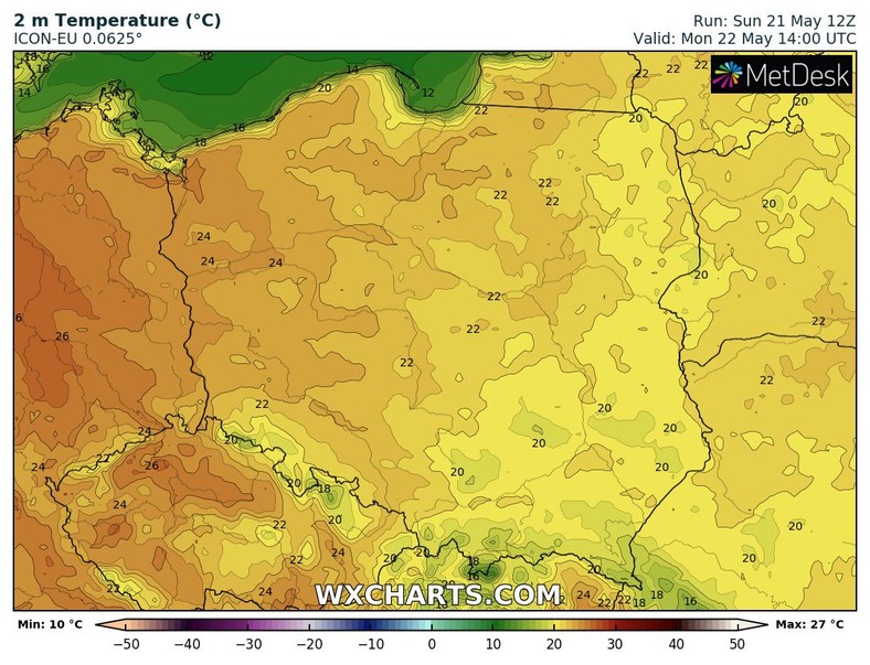 Poniedziałek ma być kolejnym gorącym dniem