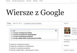 Google pomaga pisać wiersze. Blog hitem sieci