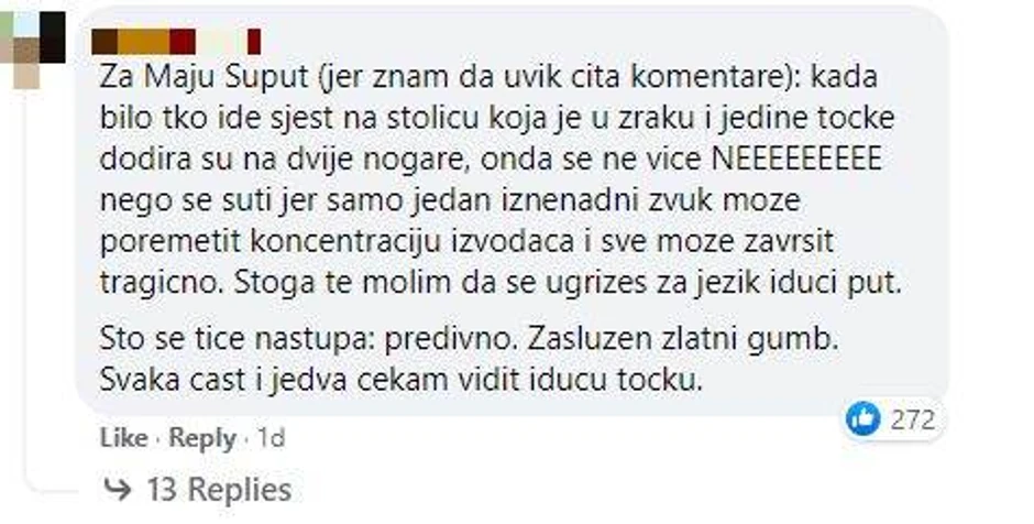 Maja Šupur komentar