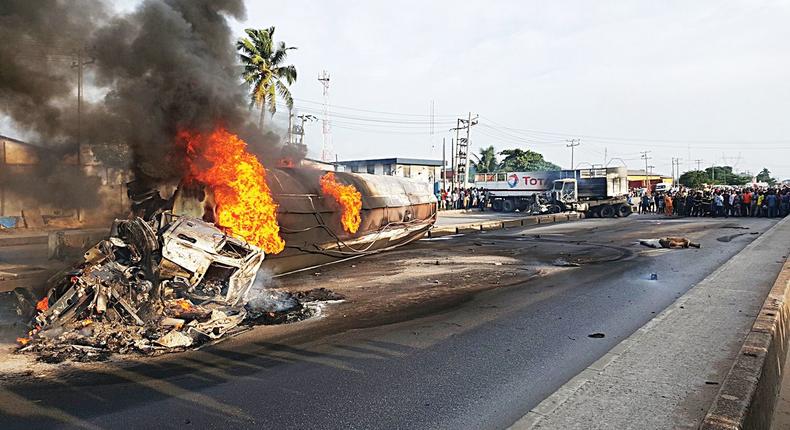 Six feared dead in Akwa Ibom petrol tanker crash