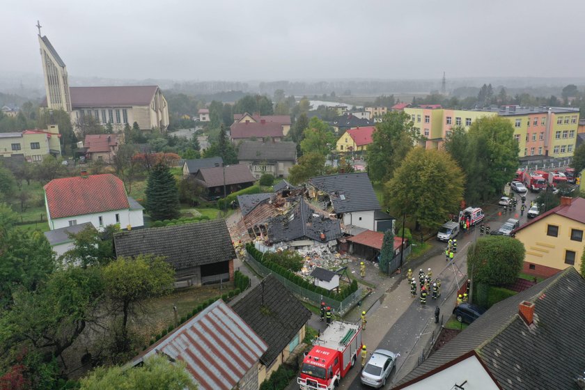 Potężny wybuch gazu w Kobiernicach. Nie żyje 70-letnia kobieta