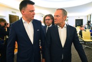 Szymon Hołownia i Donald Tusk