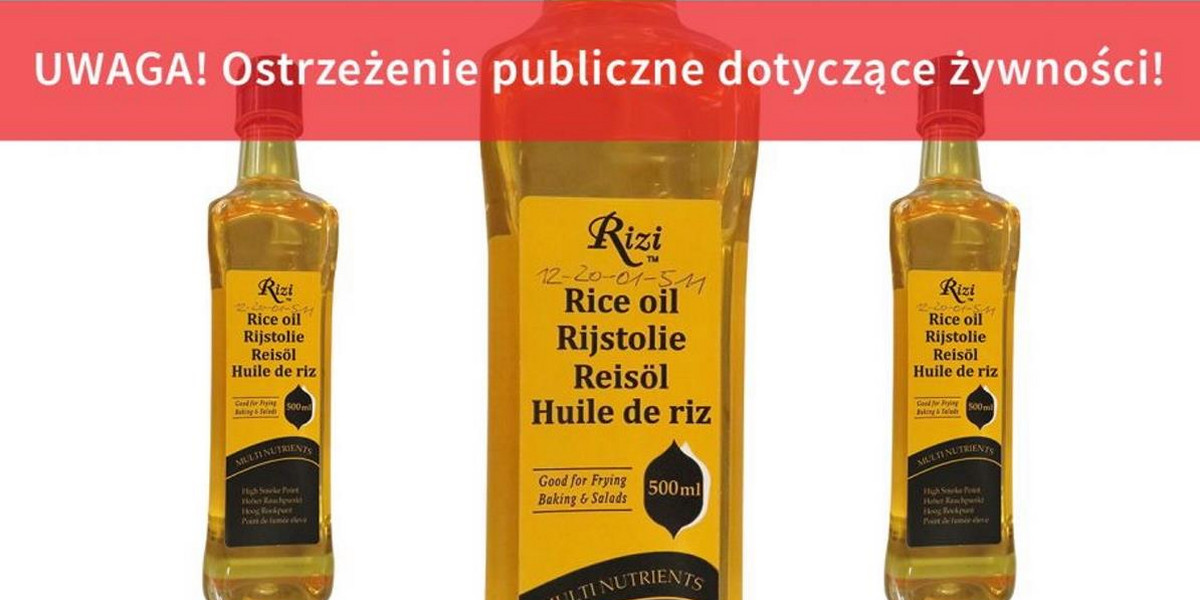 GIS wycofuje produkt Rizi Olej z ryżu 