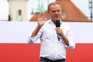 Donald Tusk na wiecu w Sopocie