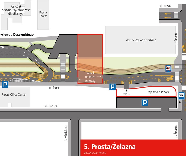 Organizacja ruchu w rejonie - Prosta Wronia Żelazna - fot. matreiały prasowe Urzędu Miasta