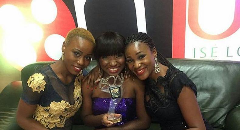 Ijeoma Grace Agu, Omowumi Dada, Judith Audu at the 2015 Best of Nollywood Awards. 