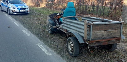 Policjanci przecierali oczy. Stan kierowcy szokował bardziej niż jego pojazd!