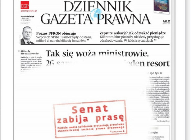 Okładka Dziennika Gazety Prawnej