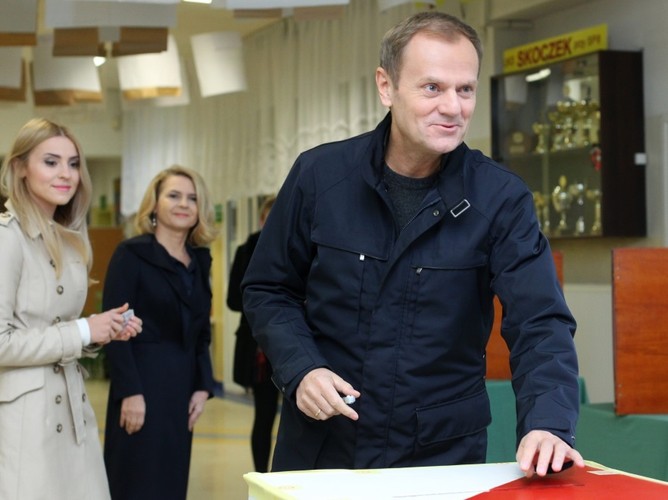 Małgorzata, Donald i Katarzyna Tuskowie