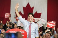 Rally to celebrate Justin Trudeau's win in Canada's 42nd election