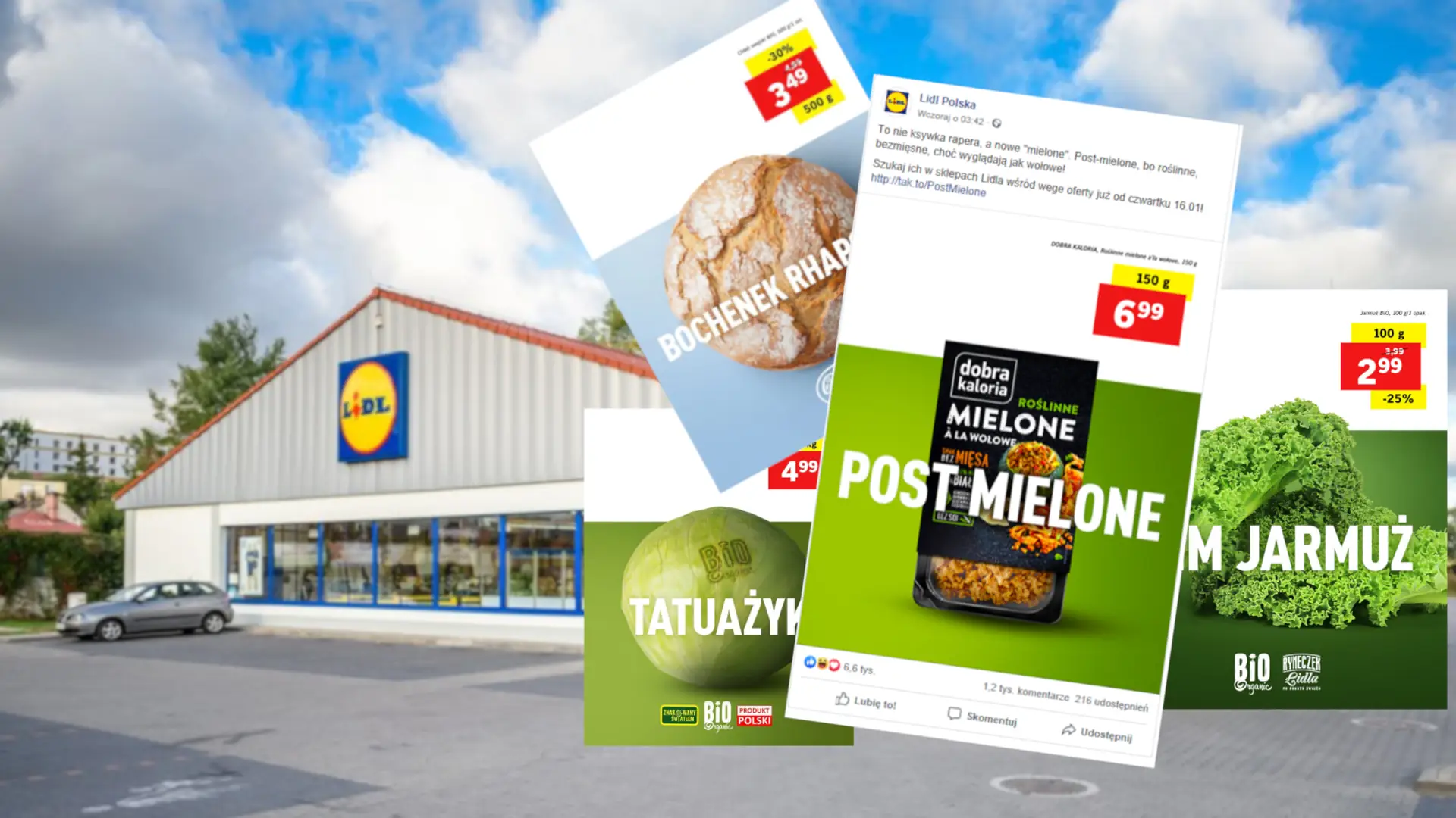 "Post Mielone" i "Bochenek Rhapsody". Lidl sprawił, że lajkuję na fejsie kotlety i chleb