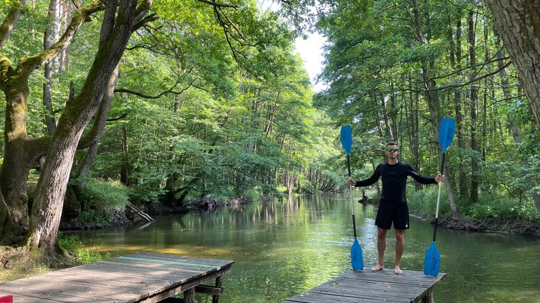 Nasz spływ skończyliśmy po ponad 19 km. Przy biwaku Bogdanka,  gdzie do Drawy wpływa rzeka Korytnica