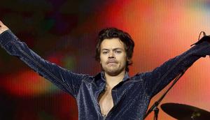 Harry Styles performs on stage during day one of Capital's Jingle Bell Ball in 2019.