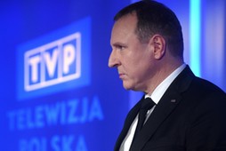 Konferencja prasowa prezesa TVP Jacka Kurskiego podsumowujaca ubiegly rok